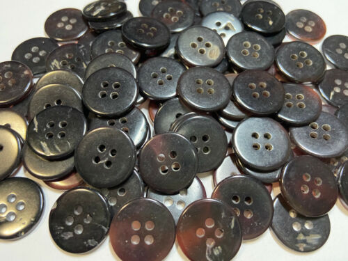 Japanese "KEY SHELL" #100 Brown/Black 11mm 18mm 20mm 23mm 25mm 4hole - Picture 6 of 17