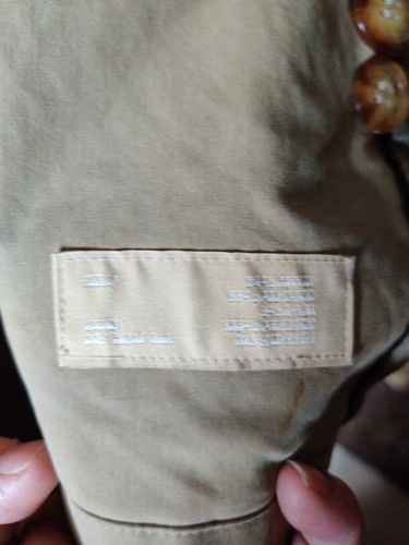 Michael Kors Trench/Over Coat Men’s Beige Color Hidden Buttons 2 Pocket Sz Large - Picture 5 of 8