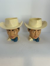 Vintage Original Roy Rogers Plastic King Of The Cowboys Vintage 1950s Mugs 2