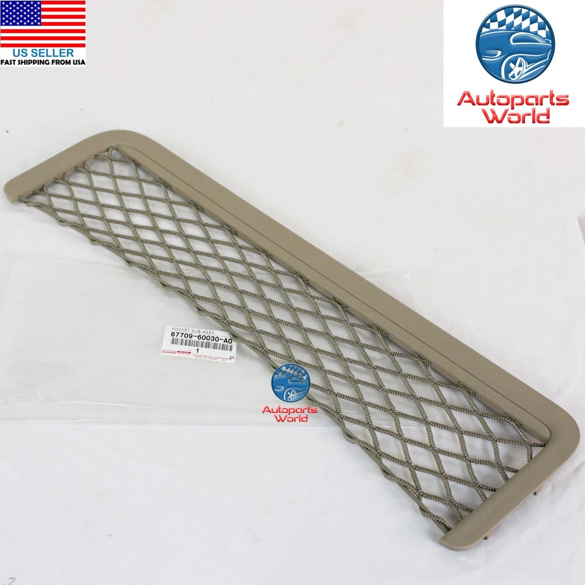 GENUINE OEM LEXUS 2003-2009 GX470 REAR DOOR IVORY COLOR CARGO NET