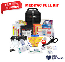 MediTac Full Tactical Trauma Kit Small Rip-Away Owl Type Bandages EMT - BLACK