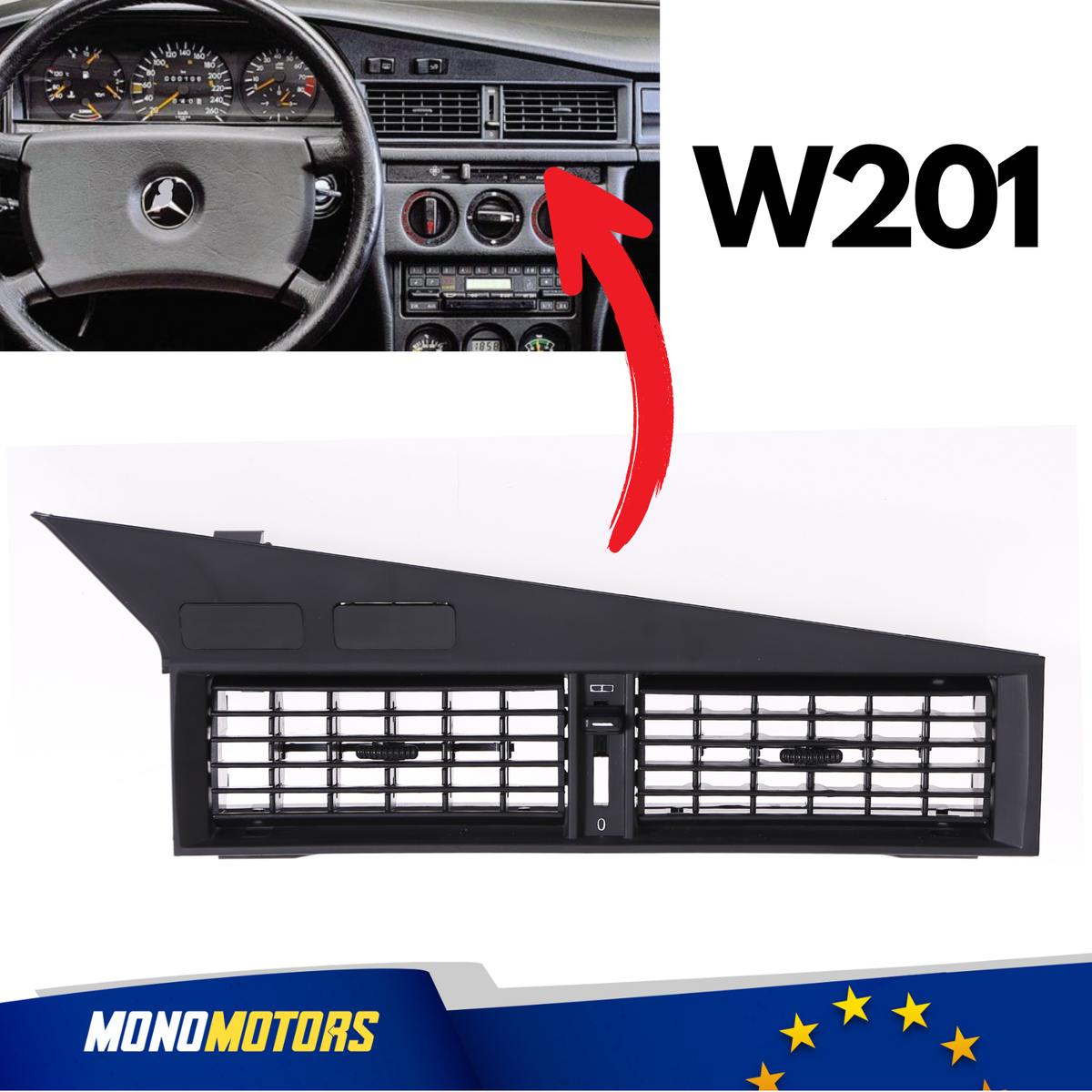 FOR Mercedes Benz W201 190 190E 190D AIR VENT FRAME GRILL 