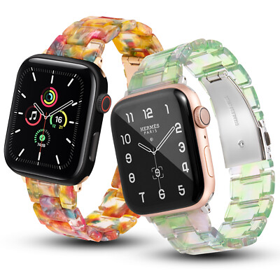 Resin iWatch Band Strap Bracelet For Apple Watch Ultra Series 9 8 7 SE 6 5 4 3 2