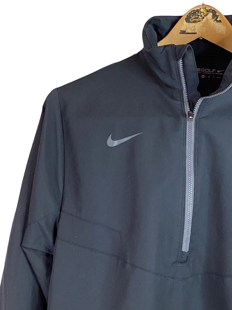 Nike Black Grey Golf Windbreaker Lightweight Quarter Zip Nike Black Grey Golf Windbreaker Lightweight Quarter Zip