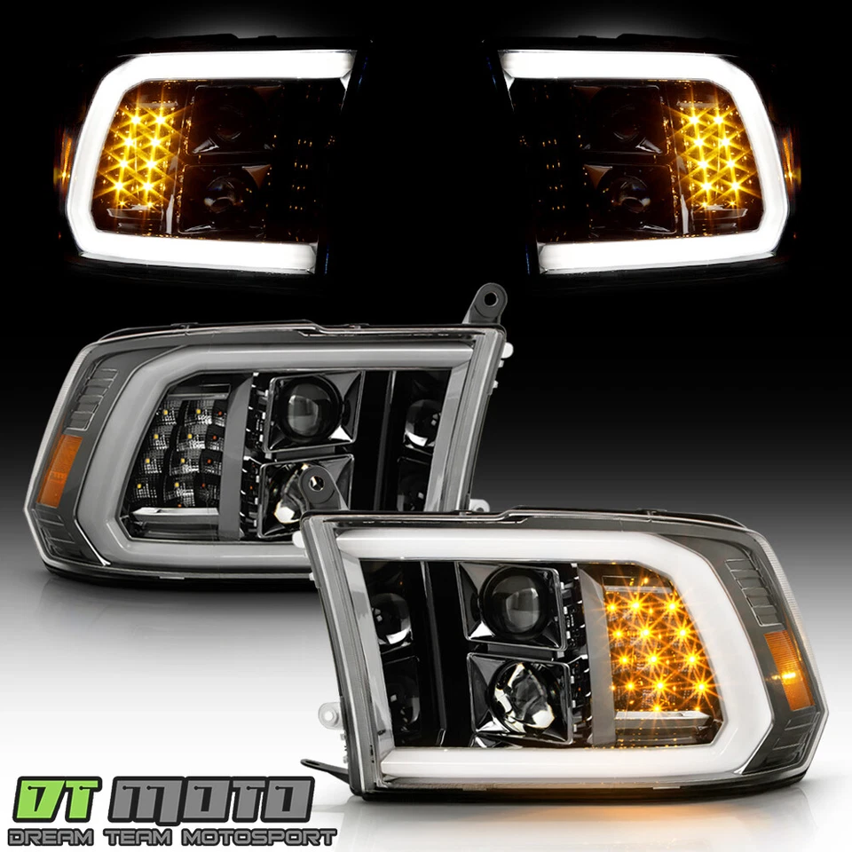 Dodge Ram 1500 2009-2018 pistola tubo LED de metal con faros proyectores dobles de señal Foto 2 de 4