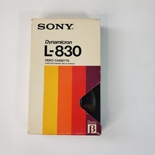 Betamax Sony Dynamicron L-830 Video Cassette Tape