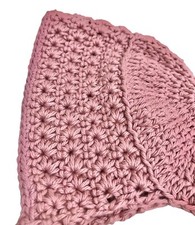 Baby Bonnet Color Pink Size Newborn Brand New Handmade Crochet