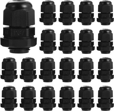 20PCS PG7 Kabelverschraubung,3.5-6.5mm wasserdichte Kabelsteckverbinder Verstell