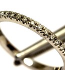 New 14k white gold .19ct SI2 H diamond wedding band ring 2.3g estate vintage — photo 6