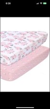 2023 Dream on me Naples 4-1 mini crib in pink with Serta sparkling sky mattress