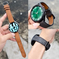 20 22mm Leather Strap For Samsung/Huawei/Xiaomi Redmi Watchband Vintage Bracelet