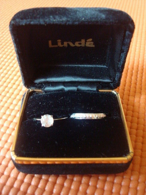 VINTAGE LINDE SIMULATED DIAMOND WEDDING RING SET … - image 1