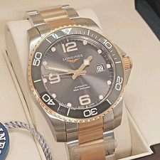Orologio Uomo Automatico Longines Hydroconquest Oro Rosa Quadrante Grigio Ref.L3.781.3.78.7