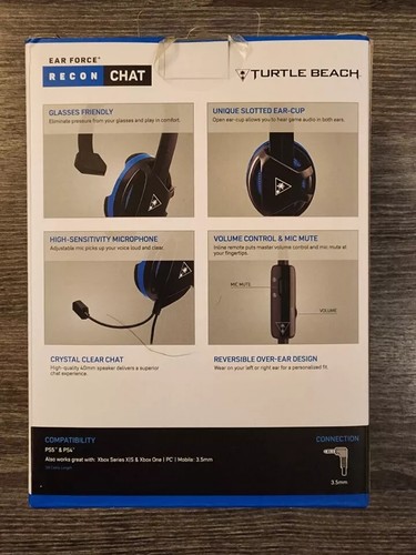 New Turtle Beach Recon Chat Wired Gaming Headset for PS5 & PS4. Ships Free! - Picture 2 of 2