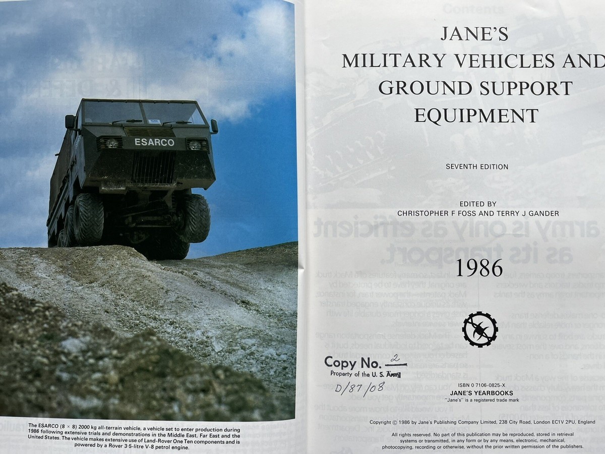 Jane's Military Vehicles and Ground Support Equipment 1986 Seventh