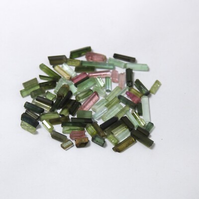 37 Ct Natural Multi Color Smooth Tourmaline Pencil Shape 85 Piece Wholesale Lot