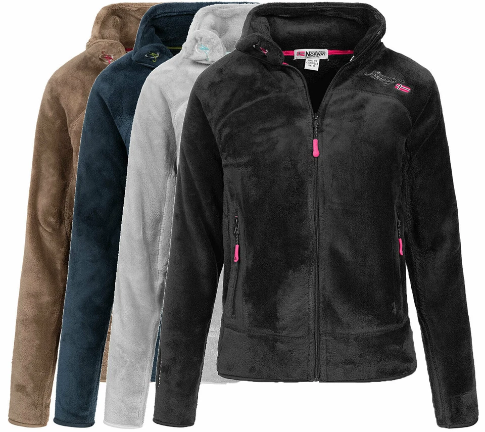 Geographical Norway Damen Teddy Fleece Jacke FVSB Winter Sweater  Übergangsjacke - Bild 2 von 4