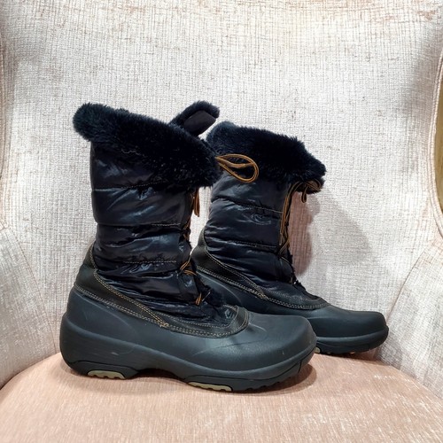 Botas de nieve de invierno impermeables QUARK botas de media pantorrilla de piel sintética para mujer talla 11 - Imagen 9 de 9
