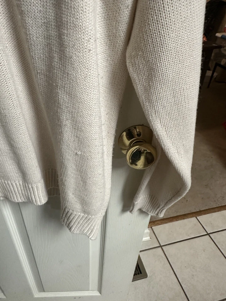 Vtg Dio Moda Mens Med Off White Urban Hip Hop Sweater New York 90s Acrylic - Image 4 of 4