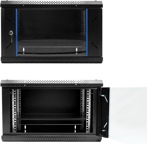 6U Network Server Cabinet Enclosure, Wall Mount Server Cabinet Network Rack Vent - Picture 2 of 12