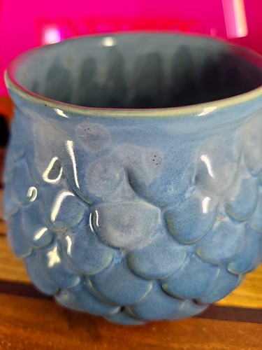 Phatbottompottery Blue Blossom With Snowflakes Handmade Pottery Mug - Picture 6 of 8