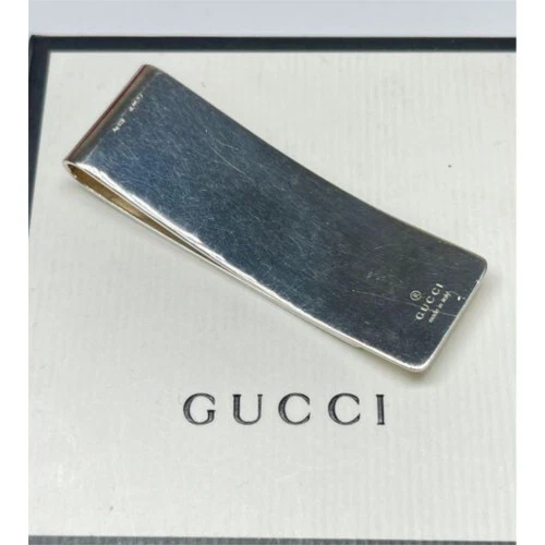 GUCCI money clip silver 925 GG pattern whole pattern used M89 | eBay