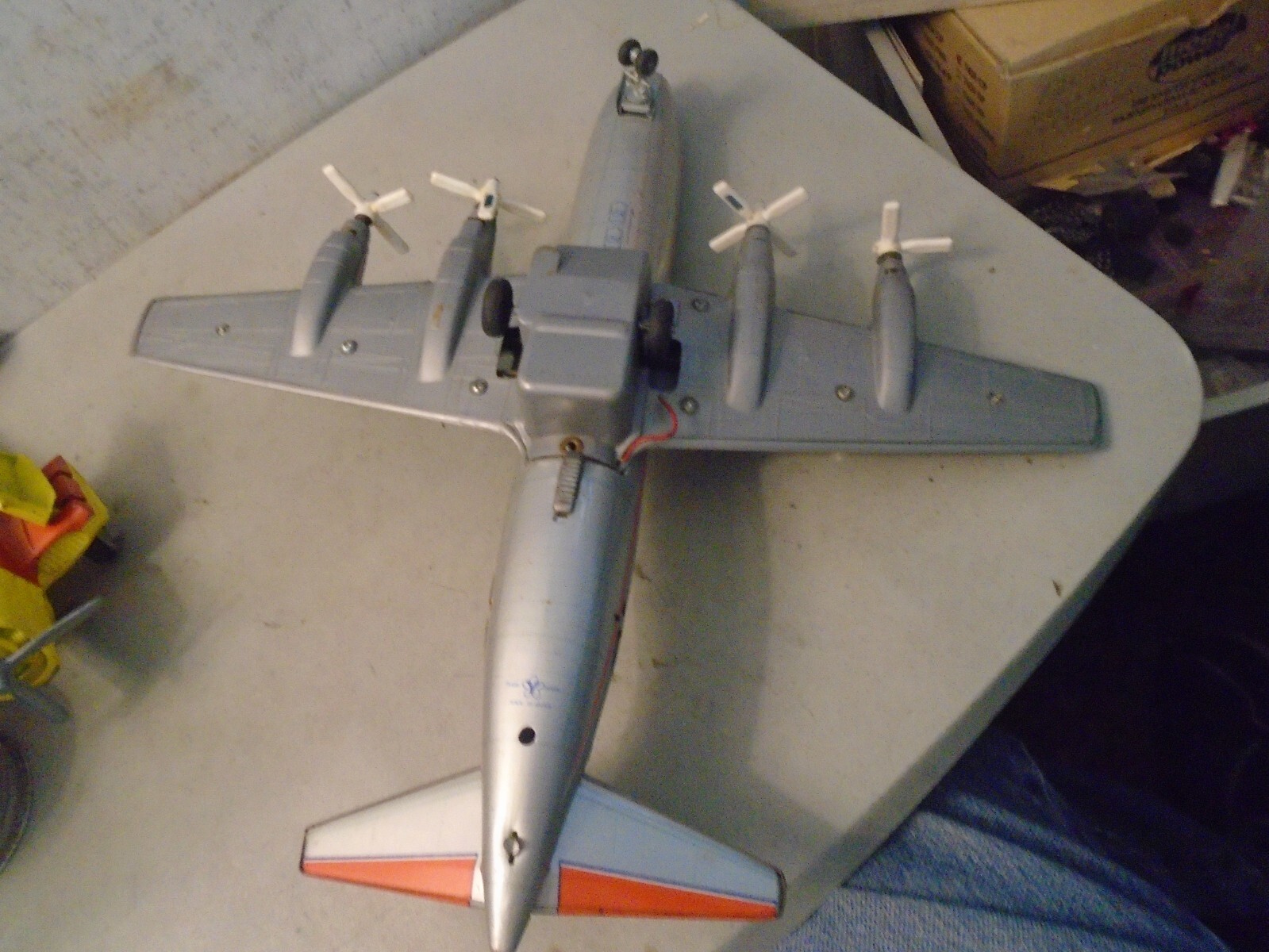 YONEWAZA? MADE IN JAPAN BATTERY OP AMERICAN AIRLINES 4 ENGINE AIRPLANE eBay