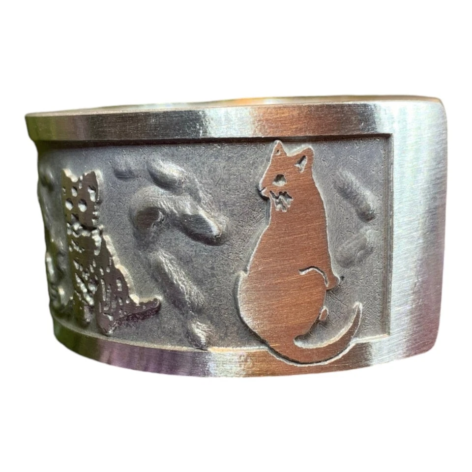 Brazalete Brazalete Celta IMPRESIONANTE Brazalete Gato Peltre altamente pulido Plata🩶 Foto 4 de 4