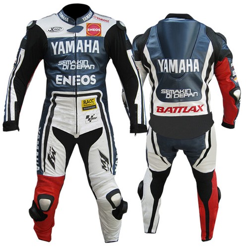 YAMAHA Eneos MOTO TUTA IN PELLE BIKER ledranzug moto giacche di pelle  pantaloni eu56 | eBay
