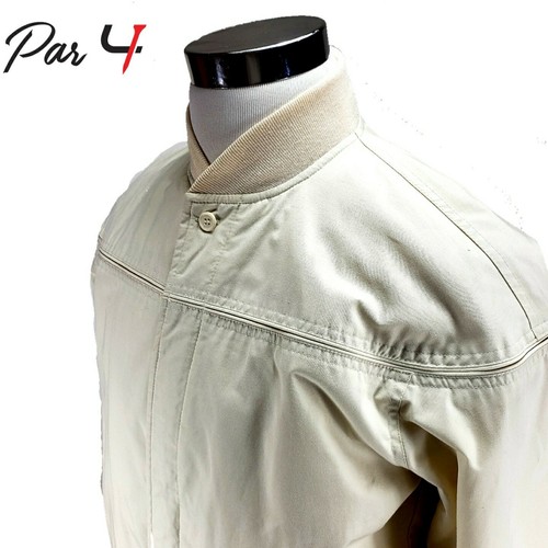 PAR FOUR LINED GOLF JACKET MEN'S M CREAM/WHITE COAT eBay
