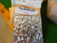 Dichroic Glass:CBS 90COE Silver on Florentine Textured Reg. Thick Black-  3" Sq