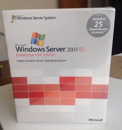 Microsoft Windows Server 2003 R2 64bit Ent. 25 CAL P72-01696 - Afbeelding 1 van 8