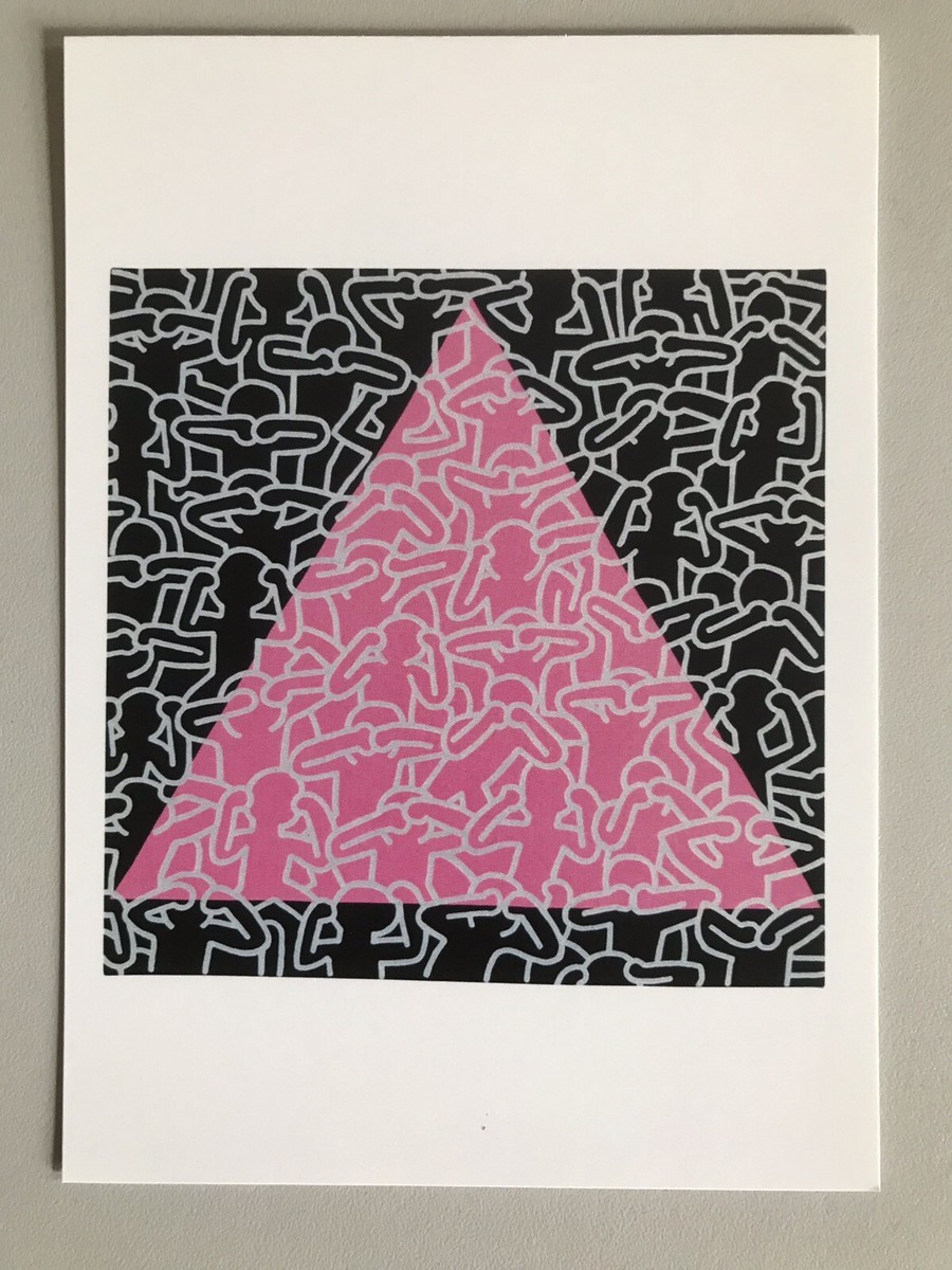 Keith Haring、Silence=Death、希少画集画、新品額装付 Keith Haring、Silence=Death、希少画集画、新品額装付 Keith