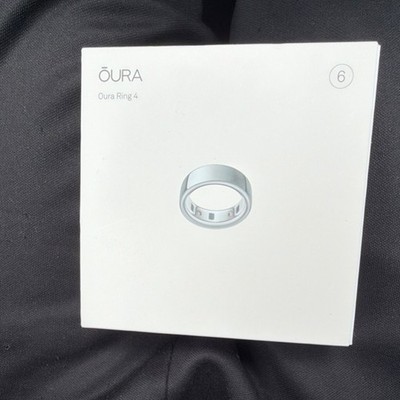 Oura Ring 4 Silver Smart Ring Activity Tracker Size 6 Unisex Adults