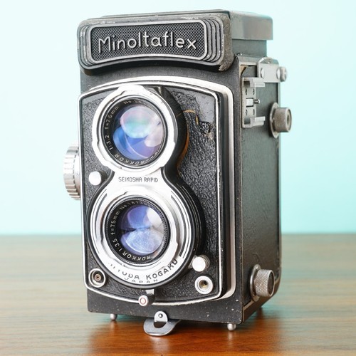 Minoltaflex TLR Film Camera 1954 Seikosha Rapid Shutter 120 Medium Format