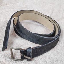 Garuglieri Vintage Womens Leather Skinny Belt Size Large Made in Italy Textured