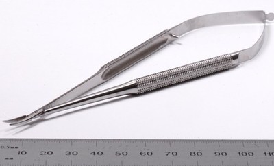 Elmed Surgical Micro Needle Holder 7.25'' Curved Forceps Stainless Steel Germany