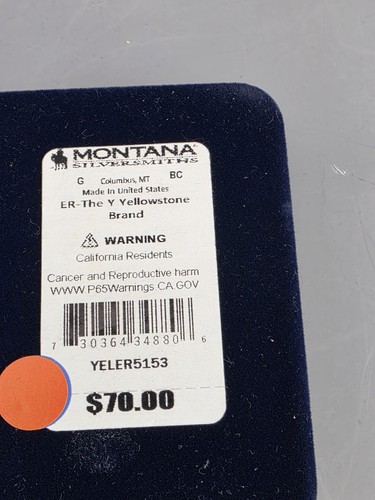 Montana Silversmiths the Y Yellowstone Brand Earrings - Picture 6 of 6