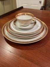 1 Setting Vintage L. Bernardaud & Co. Limoges France 3 Plates, Cup & Saucer