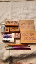 Estampillage ciel.  6 timbres, 3 paillettes et 4 outils. Très bon état !!!