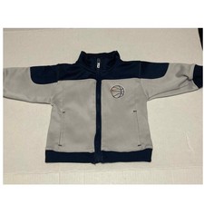 Nike Baby Track Jacket Basketball Logo Gray Navy Full Zip Long Sleeve 18M