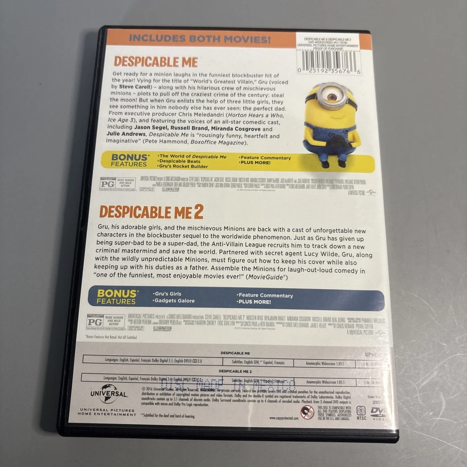 DVD 2 movie collection. Despicable me  & Dispicable me 2.  - Image 2 of 2
