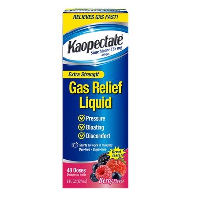 Gas Relief Liquid Extra Strength Mixed Berry Flavor Simethicone 125 mg 8 oz