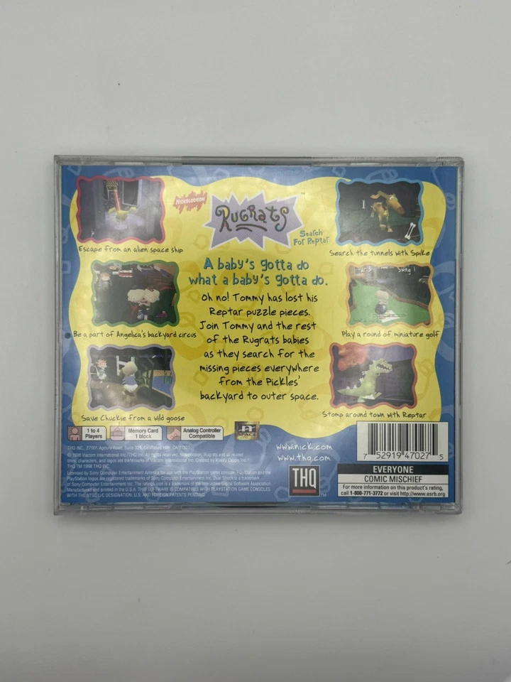 Rugrats: Search for Reptar (PlayStation 1 PS1) Tested - Image 2 of 4