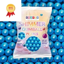 Shimmer Gumballs for Gumball Machine Pearl Assorted Candy - Fruit Blue 