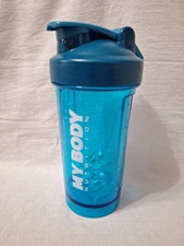 Shaker Bottle 18-Ounce Two Tone Blue New Bottle And Shaker Ball Mixing Bottle 