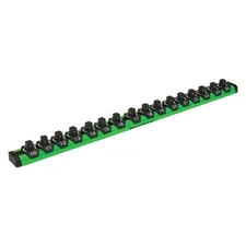 Mechanics Time Savers Lock-a-Socket 1/2" Drive Metric 16-Slot Green Socket Rail