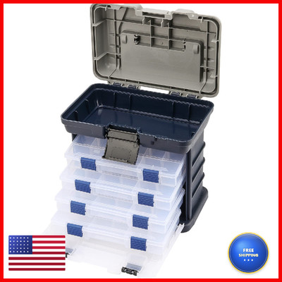 Sinjeun 4 Layers Fishing Tackle Portable Fishing Tackle Storage Fresh Water And