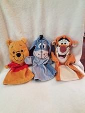 Disney Baby Plush Hand Puppet Lot 3 Pooh Bear Tigger Eeyore Melissa  Doug