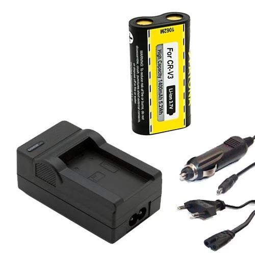 MARKENLOS Akku + Ladegerät für Kodak EasyShare Z8612 IS Z885 ZD710 Zoom RCR-V3 CR-V3P